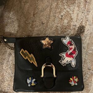 Sam Edelman black Leather Bag with Embellishments